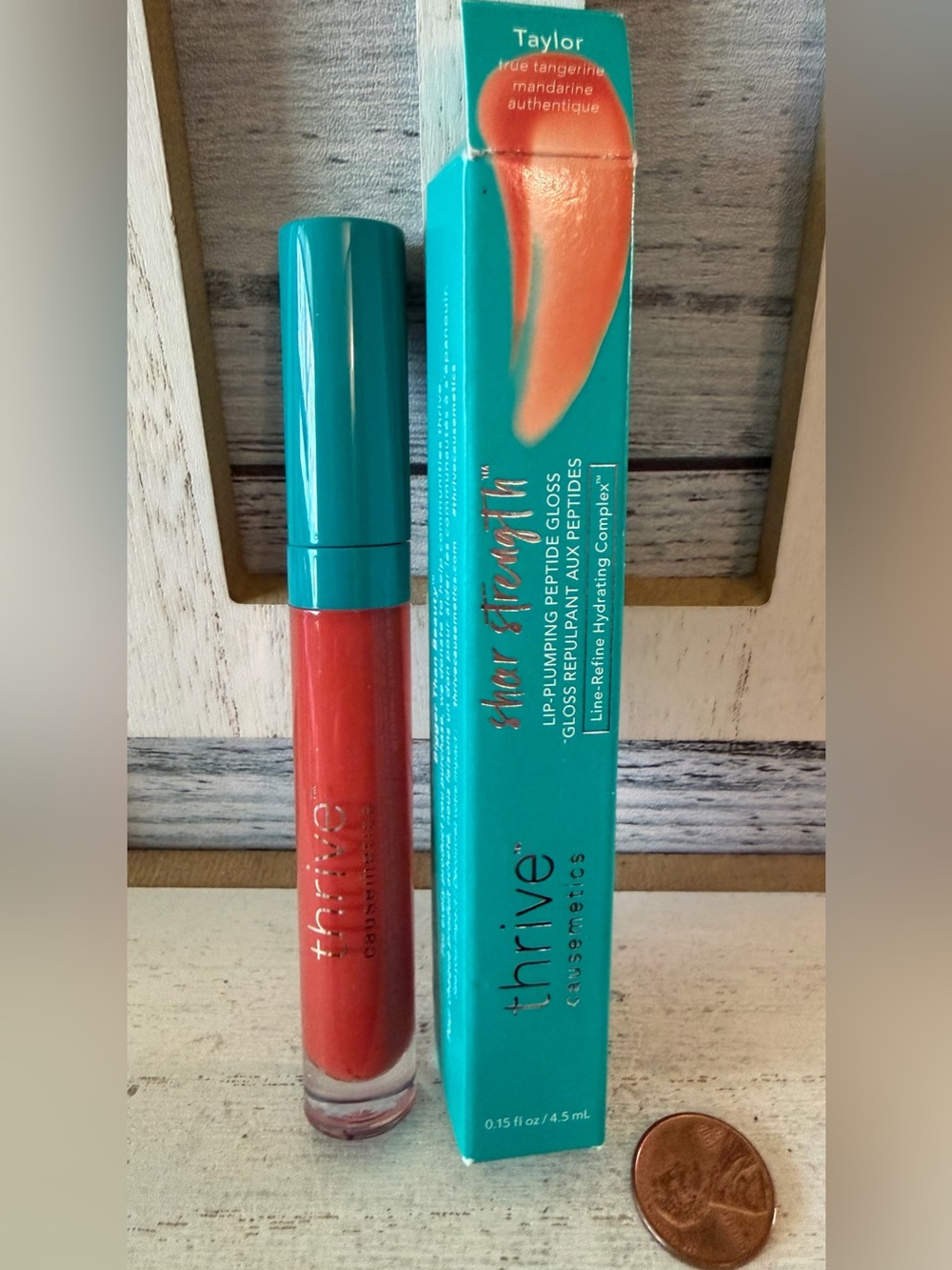 Thrive Causemetics Sheer Strength Lip Plumping Peptide Gloss In TAYLOR New NIB